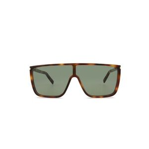 Saint Laurent 99mm shield sunglasses 
Color Havana 
Lense green